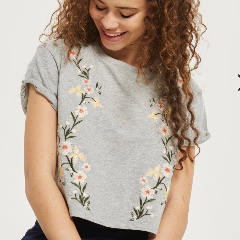 TOPSHOP embroidered t shirt